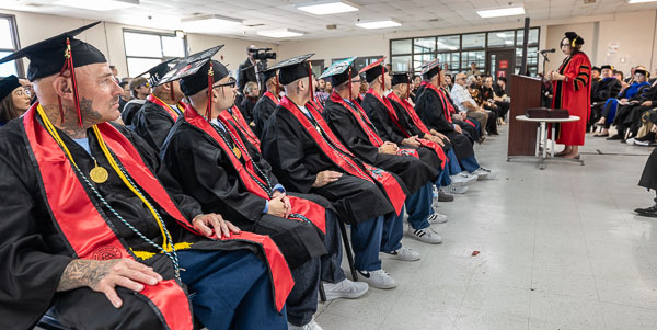 SDSU VISTA BA degree graduation at Centinela State Prison, B yard - 2025 May