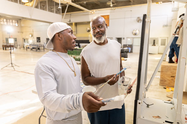 William James Association mural classes at CSP-Solano - 2024 Oct.